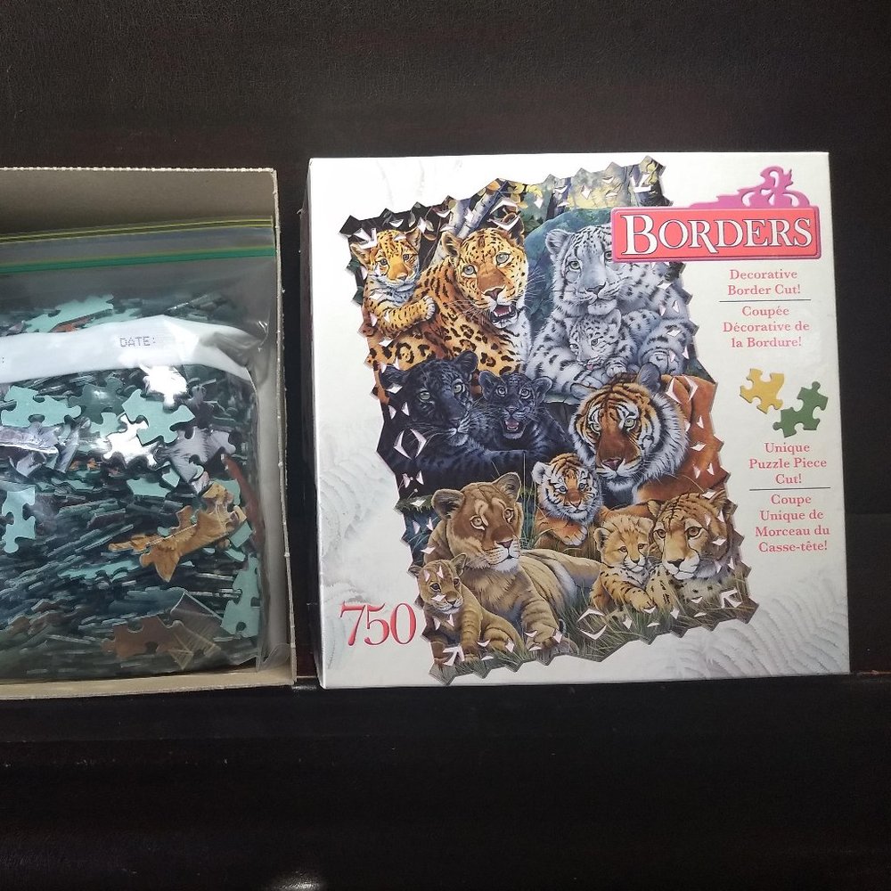 cut out borders wild cats 750 puzzle 🎈HOST PICK🎈